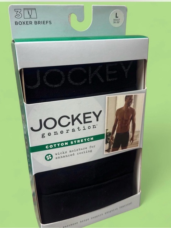 Jockey Other - Jockey Black Cotton Stretch Boxer Briefs - 3 Pack